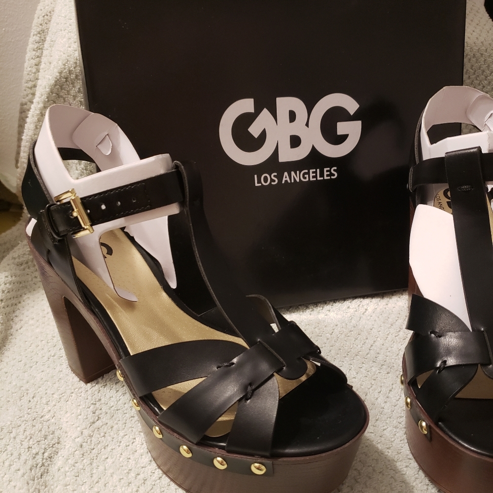 GBG wood platform heels